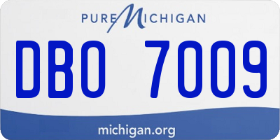 MI license plate DBO7009