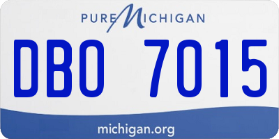 MI license plate DBO7015
