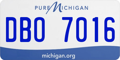 MI license plate DBO7016