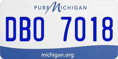 MI license plate DBO7018