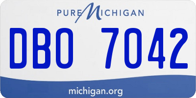 MI license plate DBO7042