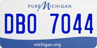 MI license plate DBO7044