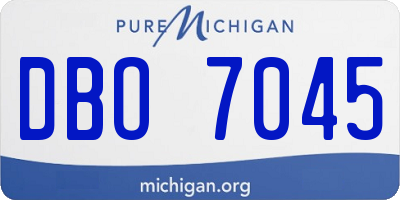 MI license plate DBO7045