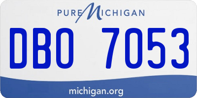 MI license plate DBO7053