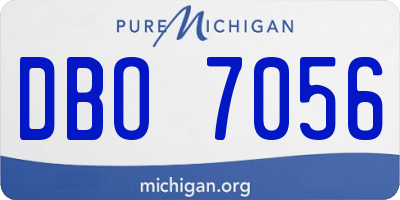 MI license plate DBO7056