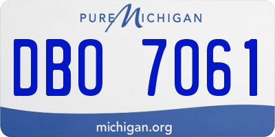 MI license plate DBO7061