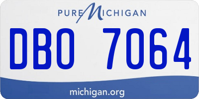 MI license plate DBO7064