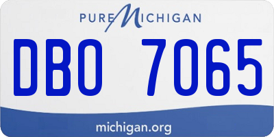 MI license plate DBO7065