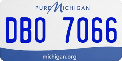 MI license plate DBO7066