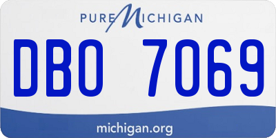 MI license plate DBO7069