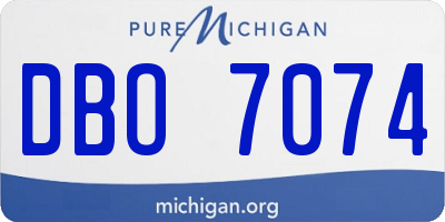 MI license plate DBO7074
