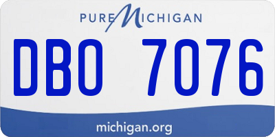 MI license plate DBO7076