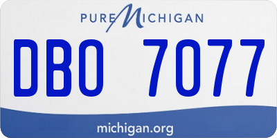 MI license plate DBO7077