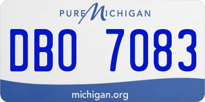 MI license plate DBO7083