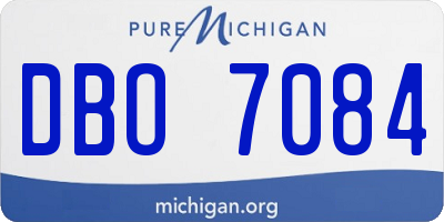 MI license plate DBO7084