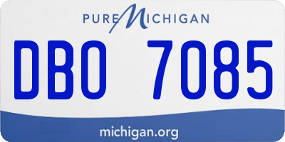 MI license plate DBO7085