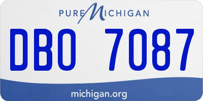 MI license plate DBO7087
