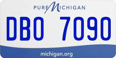 MI license plate DBO7090