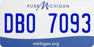 MI license plate DBO7093