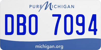 MI license plate DBO7094