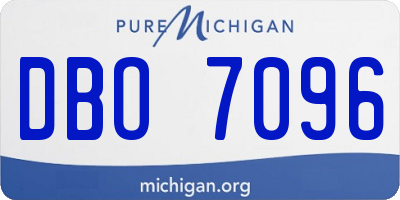 MI license plate DBO7096