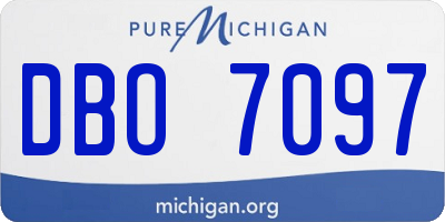 MI license plate DBO7097