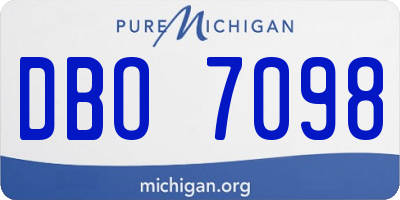 MI license plate DBO7098