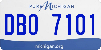 MI license plate DBO7101