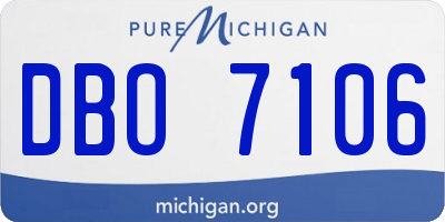 MI license plate DBO7106