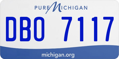 MI license plate DBO7117