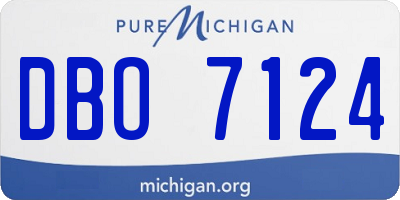 MI license plate DBO7124