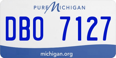MI license plate DBO7127
