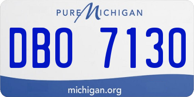 MI license plate DBO7130