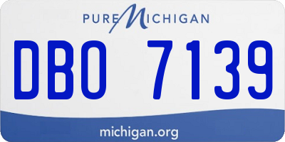 MI license plate DBO7139