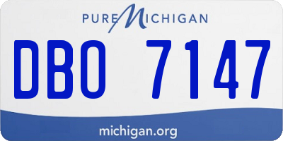 MI license plate DBO7147