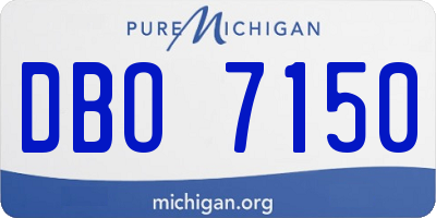 MI license plate DBO7150