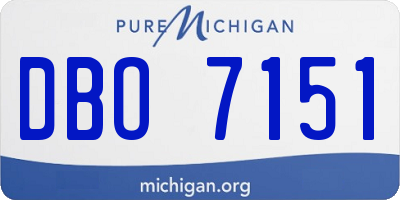 MI license plate DBO7151