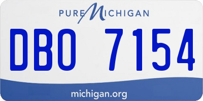 MI license plate DBO7154