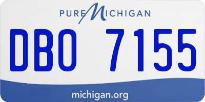 MI license plate DBO7155