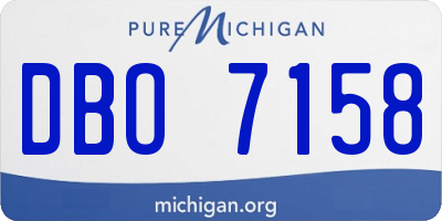 MI license plate DBO7158