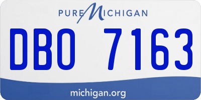 MI license plate DBO7163