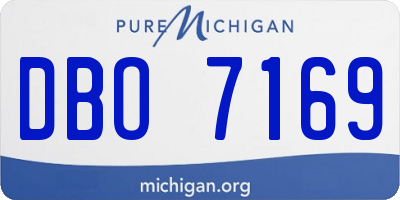 MI license plate DBO7169