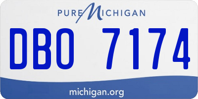 MI license plate DBO7174