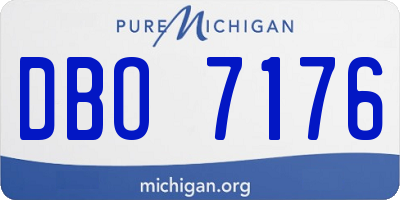 MI license plate DBO7176