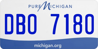 MI license plate DBO7180