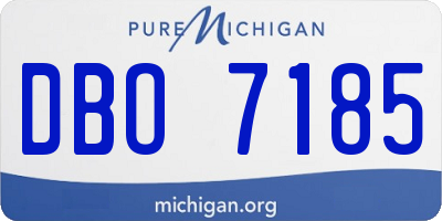 MI license plate DBO7185