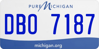 MI license plate DBO7187