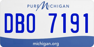 MI license plate DBO7191