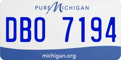 MI license plate DBO7194