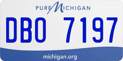 MI license plate DBO7197